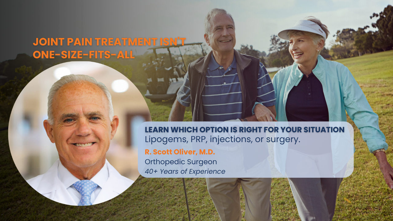 Dr. R. Scott Oliver discussing regenerative orthopedics and options before joint replacement